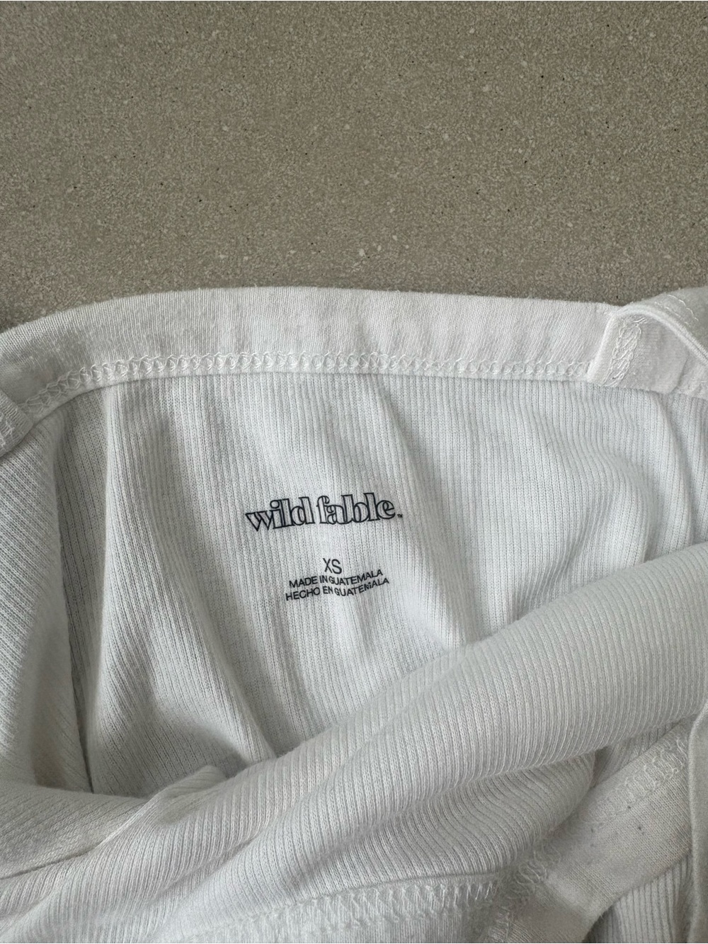 Wild Fable White Ribbed Tank Top - Picture 3 of 3